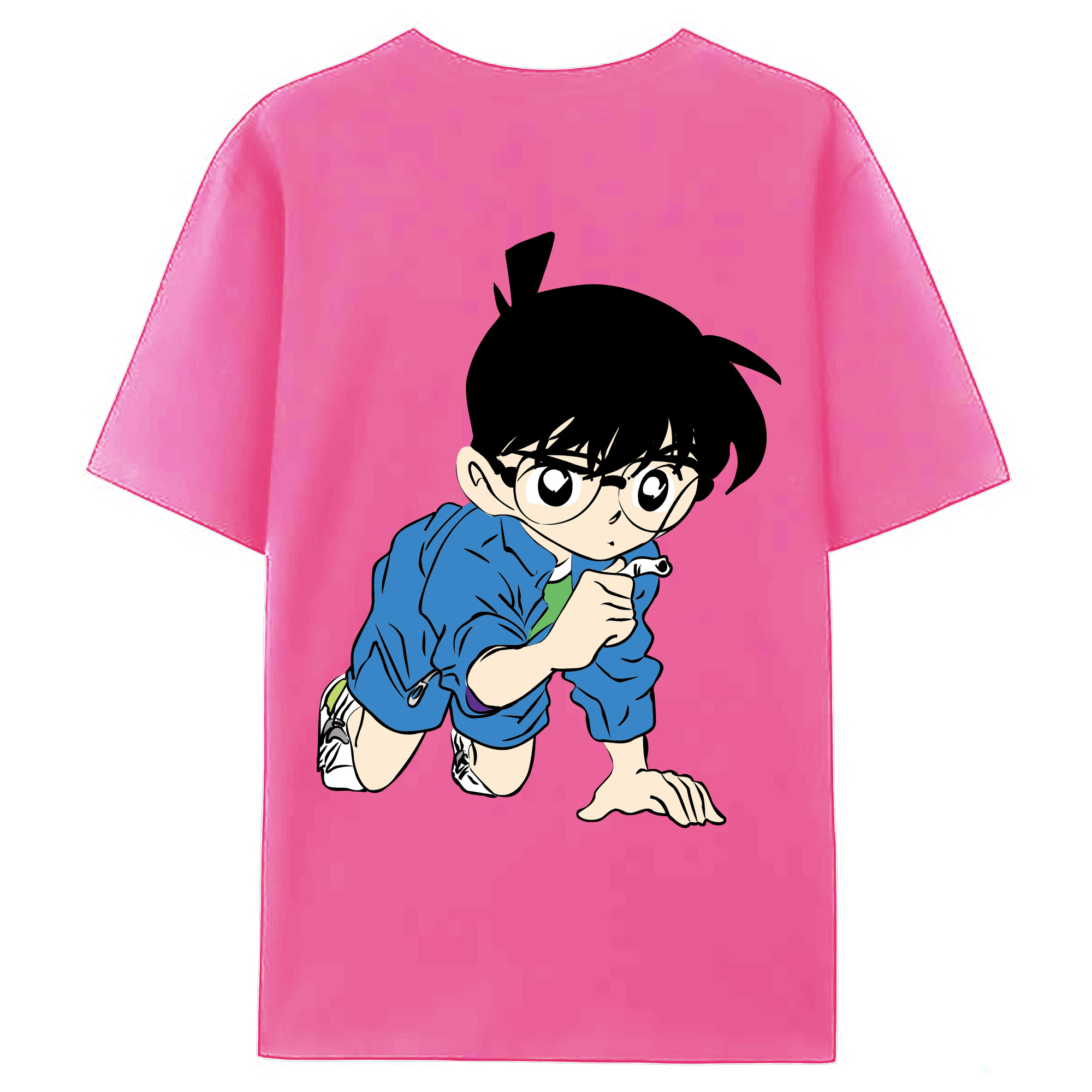 （画像用） 名探偵コナン 江戸川 コナン Detective Conan Conan Edogawa レディース半袖Tシャツ(バックプリント)
